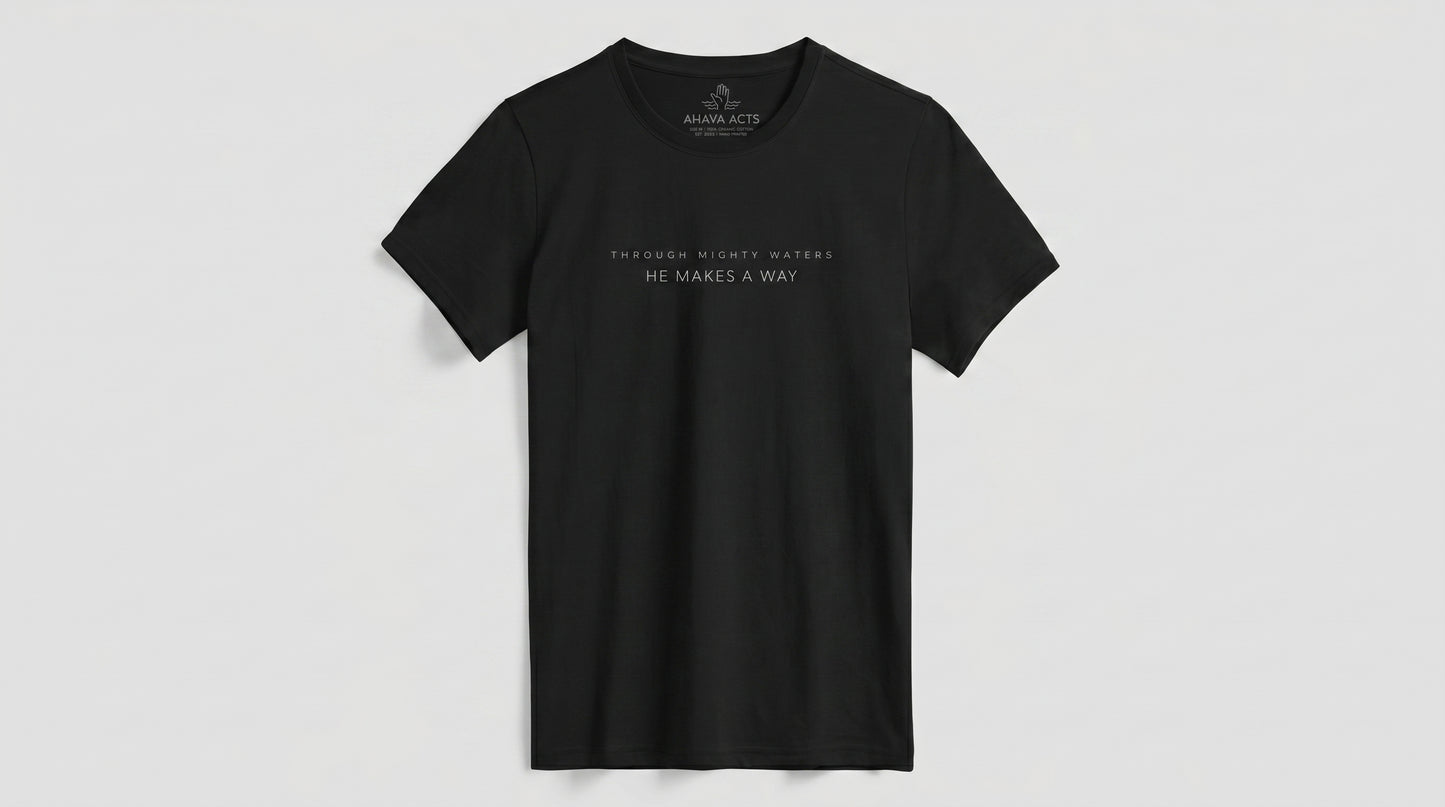 Through Mighty Waters Tee - Noir