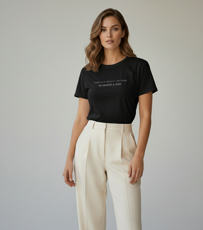 Through Mighty Waters Tee - Noir